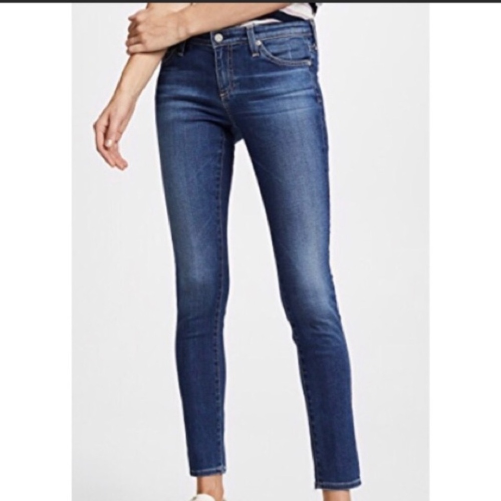 AG Adriano Goldschmied ANTHROPOLOGIE Stevie Slim Straight Denim Jeans Women’s 29 - Picture 2 of 13